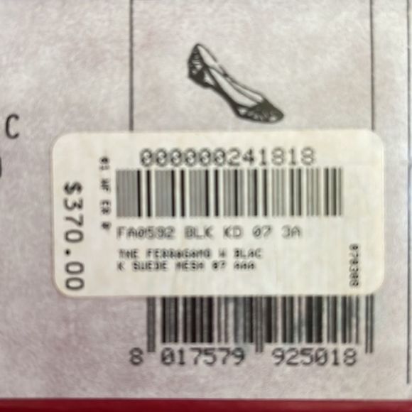 Salvatore Ferragamo Black Suede Kid Mesh Sandal.  Never Worn. 7 AAA NWT - Picture 13 of 13